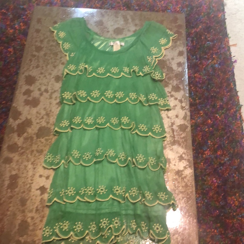 Green Ruffle Dress